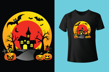 Halloween T-shirt Design with elegant graphic