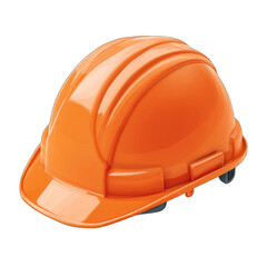 Fototapeta premium Orange safety hard hat, glossy finish