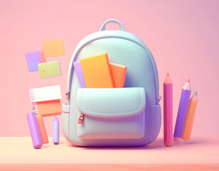 A Flat Lay Composition of School Supplies on a Wooden Desk