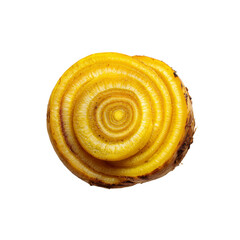 Fototapeta premium Cross-Section of a Golden Beetroot, Revealing its Concentric Rings