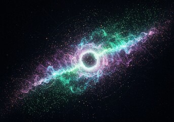 Obraz premium Galactic Phenomenon in Space, Digital Art, Ethereal Environment, Stunning Viewpoint