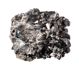 unworked natural arsenopyrite mineral cutout