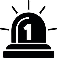 Alert Icon with Number 1