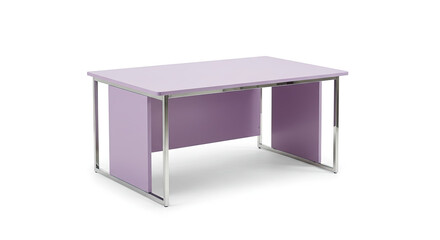 Modern Purple Desk with Chrome Legs.
