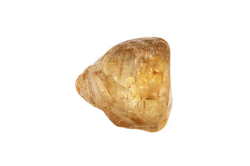 natural raw jargoon zircon crystal cutout on white