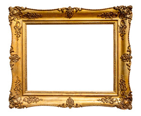 antique horizontal baroque golden painting frame