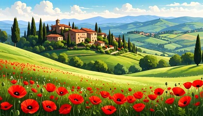 Tuscan countryside landscape