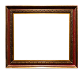 old horizontal dark brown wooden painting frame