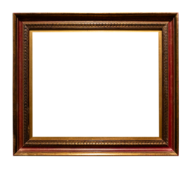 old horizontal dark brown wooden painting frame