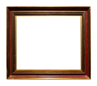 old horizontal dark brown wooden painting frame