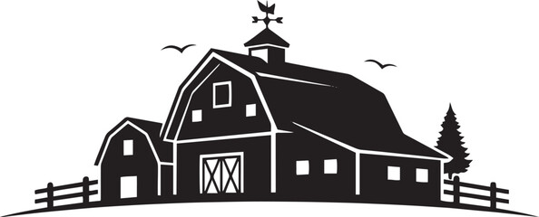 Retro Barn Farm Logo Vector © Saad Hassan