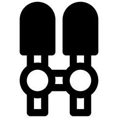 Beer taps. Outlined stroke vector icon with black-filled details.