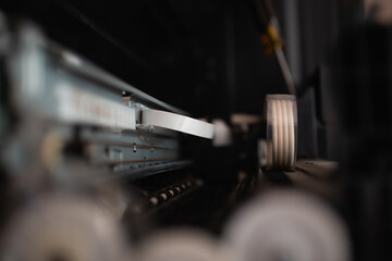 Fototapeta premium The printer is being repaired. It involves disassembling the machine.