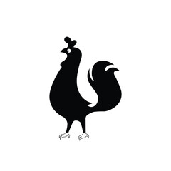 Chicken bird line icon linear style template