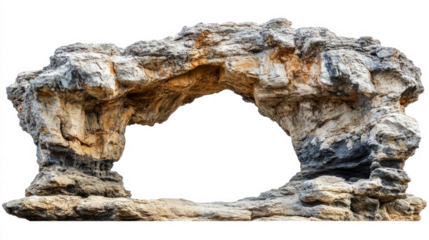  arched rock formation isolated on a transparent background ,clipping path,