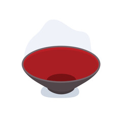 minimalist black and red interior ceramic bowl perfect for table setting