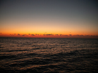 Naklejka premium Stunning sunset over the Black Sea in Batumi, Georgia