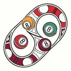 Vector Logo Endless Motion in Pool
