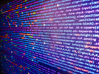 Digital abstract bits data stream, cyber pattern digital background. Software engineer at work. Digital technology on display. Developing programming binary code