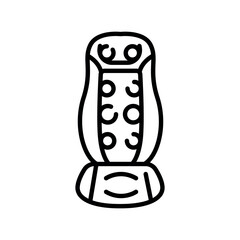 massage seat cover black line icon for digital and print projects.