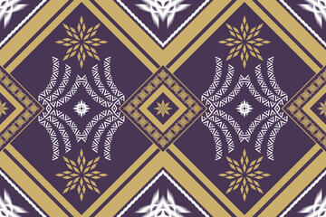 Ethnic Figure aztec embroidery style.Geometric ikat oriental traditional art pattern.Design for ethnic background,wallpaper,fashion,clothing,wrapping,fabric,element,sarong,graphic,vector illustration.