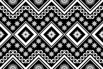 Ethnic Figure aztec embroidery style.Geometric ikat oriental traditional art pattern.Design for ethnic background,wallpaper,fashion,clothing,wrapping,fabric,element,sarong,graphic,vector illustration.