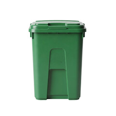 a green recycling bin on Isolated transparent background png. generated with AI