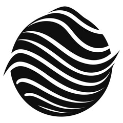 Sand Ripple vector clean black silhouette design white background