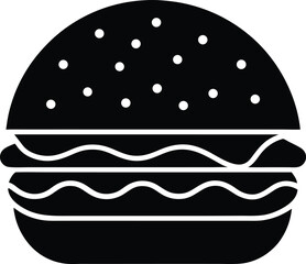 Burger Silhouette Icon