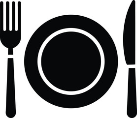 Place Setting Silhouette Icon