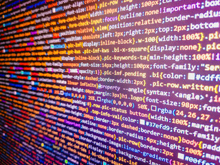 Wanna cry virus computer desktop on its monitor. New technology revolution. Programmer Typing New Lines of HTML Code. Developing programming binary code. Website design