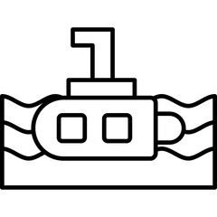 Submarine Icon Vector Element