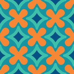 Fototapeta premium Vibrant Geometric Tile Pattern