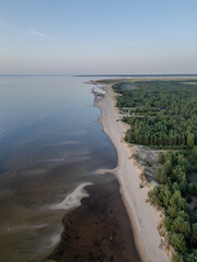 A long sand beach in Siikajoki, Finland
