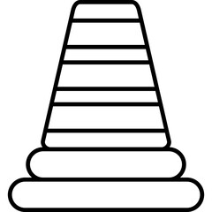 Traffic Cone Icon Vector Element