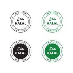 Halal Certified Food Icon, Halal food Badge Design