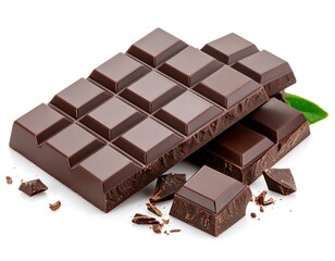 Dark chocolate bar close-up