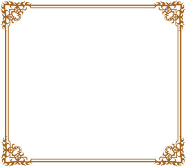 frame with gold ornament frame with ornament frame with golden leaves Golden Rectangle, Corner, Certificate, Border, Pattern, Line, Photo, Wedding, Invitation, Background, Thai, Islamic,	
