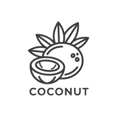 Coconut logo vector icon illustration design
