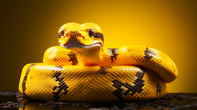 The yellow Burmese python is a reptile.