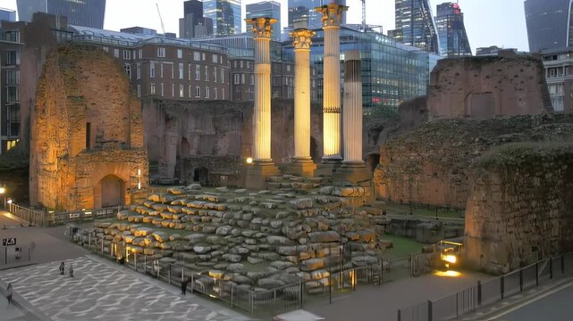 Contrasting history and modernity at the Temple of Mithras, London