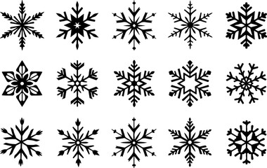 Winter Holiday snowman, snowflake, bird, winter, 
vector bundle