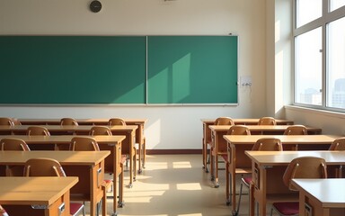 Korean High school classroom. High quality