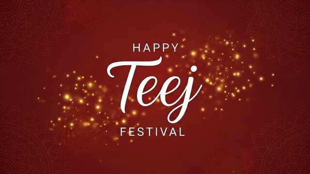 Elegant teej festival backdrop with sparkling accents for cultural celebrations and joyous occasions perfect for banners and greeting cards
