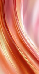Naklejka premium Abstract swirling orange and pink design, smooth curves, soft background, for website header