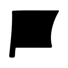Abstract Black Flag Illustration on White Background with Unique Design Elements