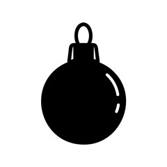 Obraz premium Black and White Christmas Ornament Icon Design for Seasonal Decorations