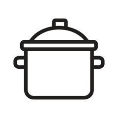 Cooking Pot Vector Outline Icon. EPS 10 File 