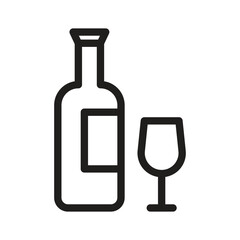 Alcohol Vector Outline Icon. EPS 10 File 