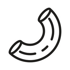 Macaroni Vector Outline Icon. EPS 10 File 
